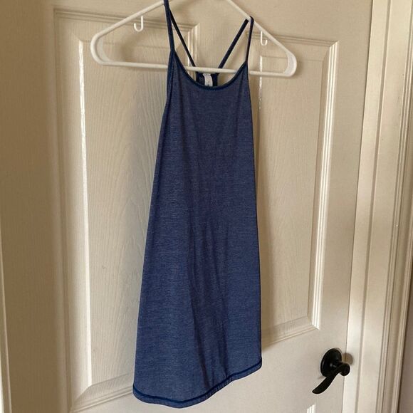 Lululemon Fast as Light Singlet Tank Top Heathered Night Tide Cutout 4 Like New - Picture 7 of 14